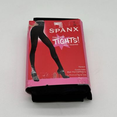 $38 Spanx Women Black Solid High Waisted Luxe Leg Tights Size D